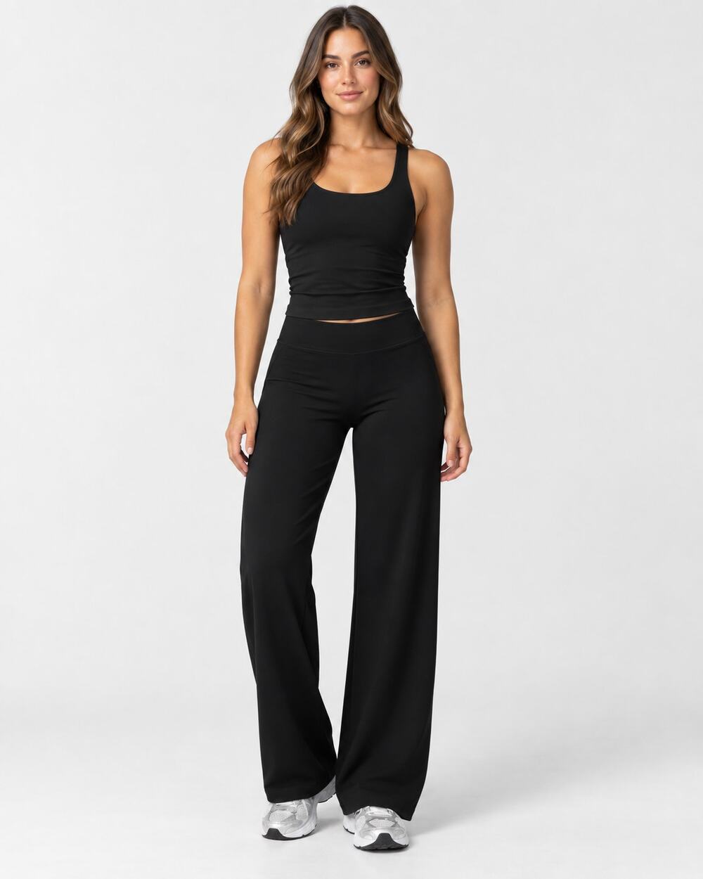 Alphalete Aura Wide Leg Pants Mid Rise, Black Size XS